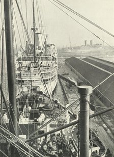 "The Traffic Still Quickens; Still The Vessels Grow Bigger" Liners In Tilbury Docks', 1937. Creator: Fox.