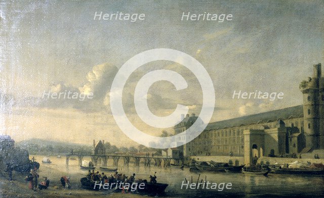 'View of the Seine with the South Facade of the Louvre Gallery', Paris, 1660. Artist: Reinier Zeeman