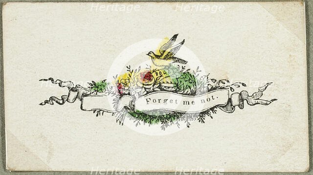 Forget Me Not (valentine), c.1830. Creator: Unknown.