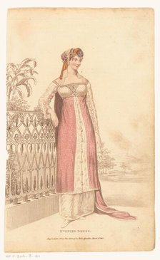 La Belle Assemblee, March 1 1813, No. 42 (New Series): Evening Dress, 1813. Creator: Anon.