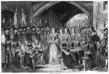 Queen Jane's entrance into the Tower, 1553 (1840). Artist: George Cruikshank