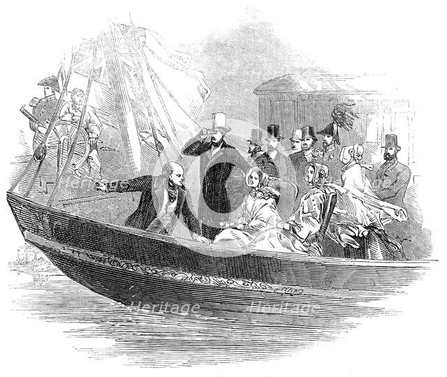 Her Majesty's Steamer, "The Fairy", on the Rhine, 1845. Creator: Unknown.