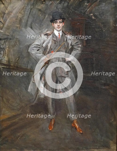 Portrait of the Caricaturist Georges Goursat (1863-1934), Pseudonym "Sem", 1902. Creator: Boldini, Giovanni (1842-1931).