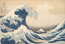 Under the Wave off Kanagawa (Kanagawa oki nami ura), or The Great Wave, from the se..., ca. 1830-32. Creator: Hokusai.