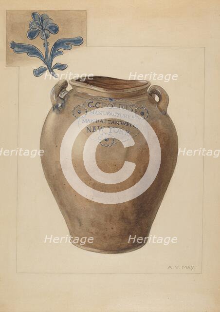 Crock, c. 1937. Creator: Ada V. May.