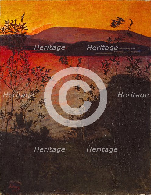 Evening Glow. Artist: Sohlberg, Harald (1869-1935)