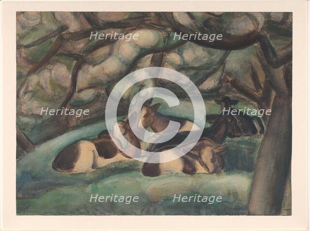 Cows in the Beemster Polder, 1921. Creator: Leo Gestel.