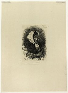 Old Woman Facing Right, 1874. Creator: Antonio Piccinni.