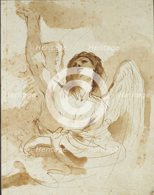 An Angel, early 17th century. Artist: Guercino.