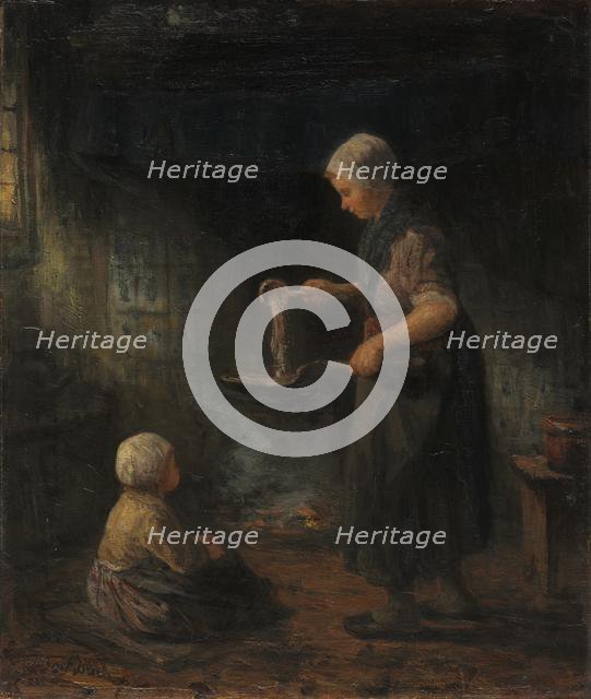 The Pancakes, c. 1875. Creator: Jozef Israëls (Dutch, 1824-1911).