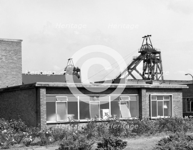 The pit head and offices at Ollerton Colliery, North Nottinghanshire, 11 July 1962. Artist: Michael Walters