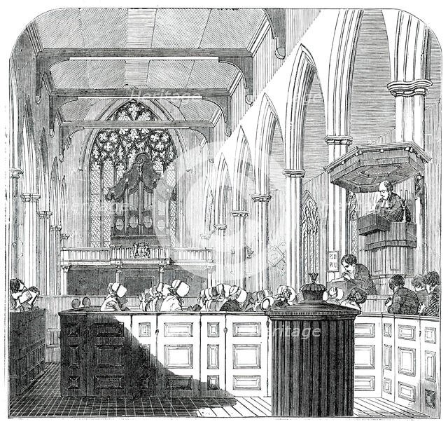 Tercentenary Service at the Dutch Church, Austin Friars, 1850. Creator: Unknown.