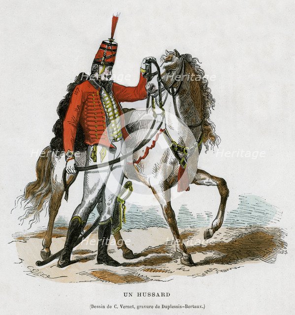 A hussar, early 19th century (1882-1884). Artist: Jean Duplessis-Bertaux
