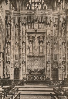 The reredos, Winchester Cathedral, Hampshire, early 20th century(?). Artist: Unknown.