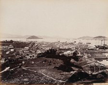 Macao Island: panoramic view across the inner harbour from Macao City, c1873. Creator: William Pryor Floyd.