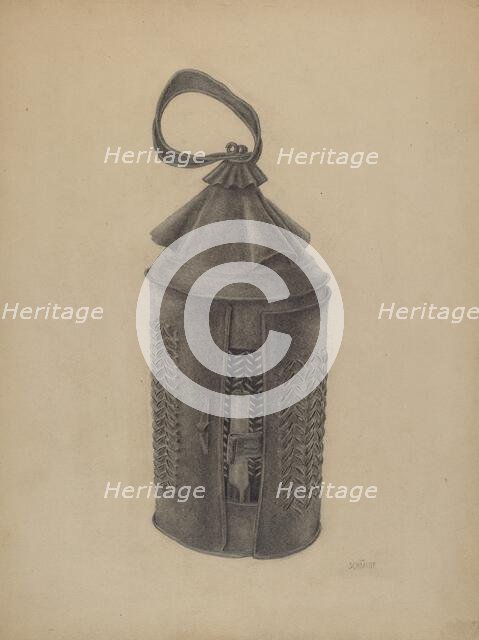 Hand Lantern, 1935/1942. Creator: William Schmidt.