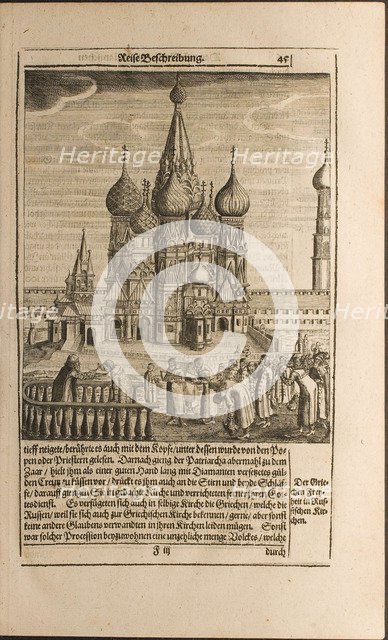 Moscow (Illustration from Travels to the Great Duke of Muscovy and the King of Persia by Adam Olea Artist: Rothgiesser, Christian Lorenzen (?-1659)