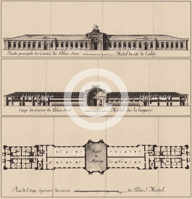 Saint Michael's Castle in Saint Petersburg, 1797. Artist: Brenna, Vincenzo (1745-1820)
