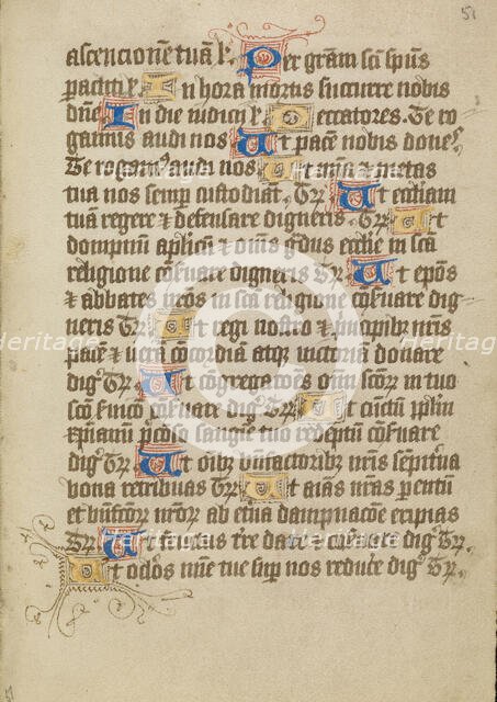 Decorated Text Page, about 1480-1490. Creator: Unknown.