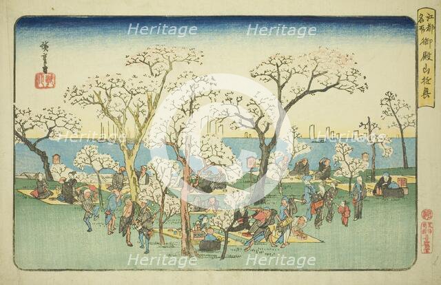 Merrymaking at Goten Hill (Gotenyama yukyo), from the series "Famous Places in Edo..., c1832/34. Creator: Ando Hiroshige.