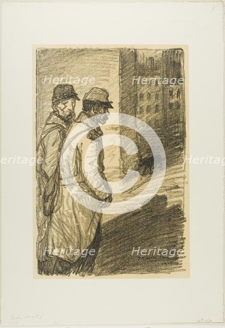 Errant dogs, 1915. Creator: Theophile Alexandre Steinlen.