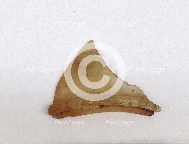 Glass Fragment, Crusader, 13th century. Creator: Unknown.