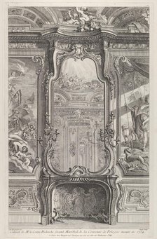 Cabinet de Mr le Compte Bielinski, from 'Oeuvres de Juste Aurelle Meissonnier', ca. 1742-48. Creator: Juste-Aurele Meissonier.