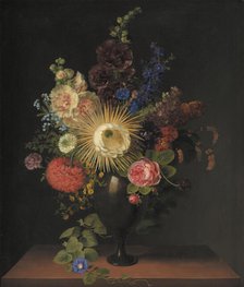 A Cactus Grandiflora and Other Flowers in a Porphyry Vase, 1780-1835. Creator: Claudius Ditlev Fritzsch.