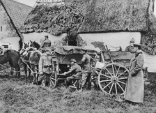Bavarian mobile field telephone unit, World War I, 1915. Artist: Unknown