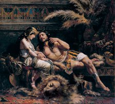 Samson and Delilah, 1887. Artist: Echenagusia Errazquin, José (1844-1912)