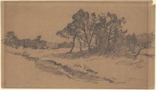 Trees in a Field, late 19th century. Creator: Walter Shirlaw.