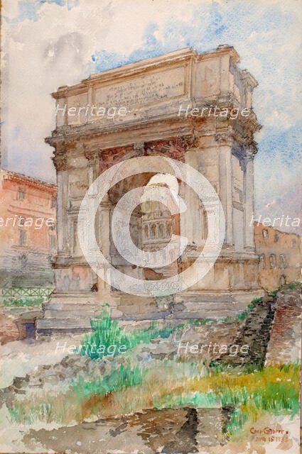 Arch of Titus, Rome, 1933. Creator: Cass Gilbert.