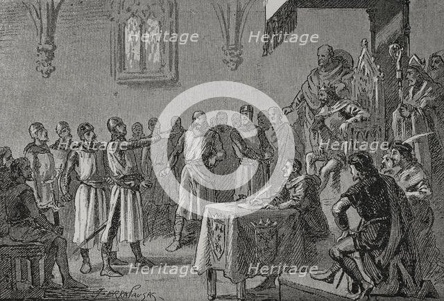 Courts of Lerida (Lleida), 1375 (1890).  Creator: Joan Serra y Pausas.