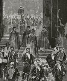 Burial of Maria Christina of the Two Sicilies, (1806-1878), 30 August 1878 (1878).  Creator: Unknown.