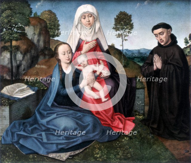 'St Anne, The Virgin and Child and a Donor', (1927). Artist: Hans Memling