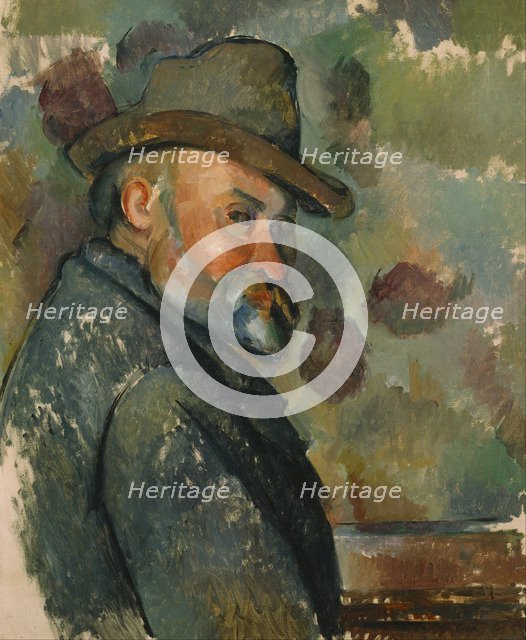 Self-Portrait in a Hat. Artist: Cézanne, Paul (1839-1906)