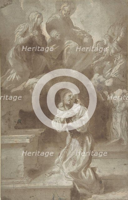 Christ and the Virgin Appearing to Saint Francis, 1562-1602. Creator: Pietro Faccini.