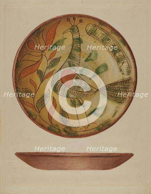 Plate, c. 1940. Creator: Hedwig Emanuel.