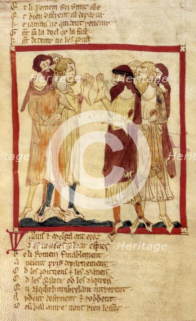 The departure of the Romans, 14th century.  Creator: Unknown.