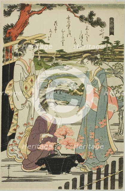 Komachi, from the series "Six Immortal Poets (Rokkasen)", c. 1789/90. Creator: Hosoda Eishi.
