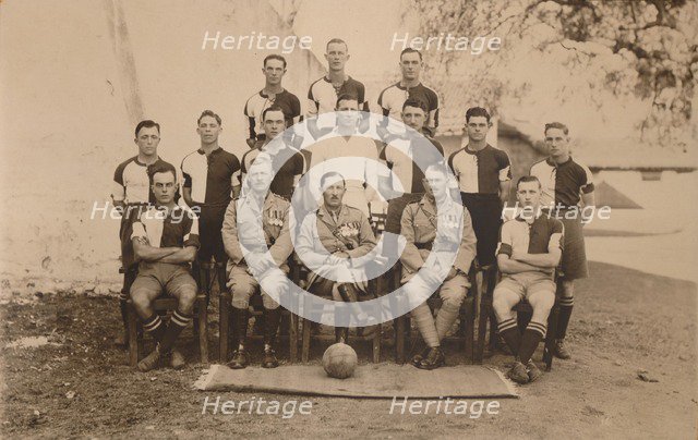 The Battalion Football Team of the First Battalion, The Queen's Own Royal West Kent Regiment. Poona, Artist: Unknown