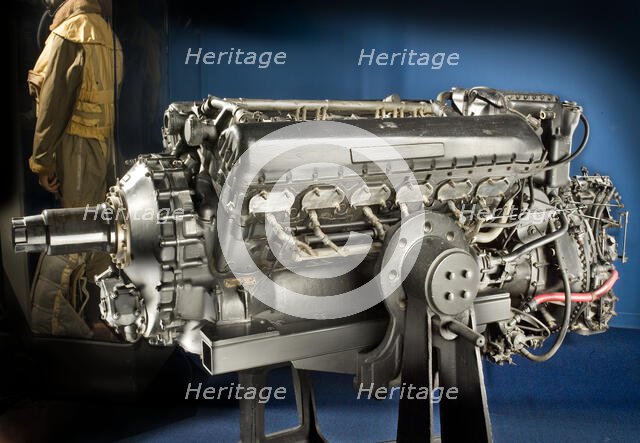 Rolls-Royce Merlin R.M. 14S.M. Mk 100 V-12 Engine, 1944. Creator: Rolls-Royce.