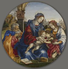 The Holy Family with Saint John the Baptist and Saint Margaret, c. 1495. Creator: Filippino Lippi (Italian, 1457-1504).