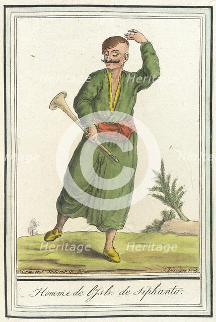 Costumes de Différents Pays, 'Homme de l'Isle de Siphanto', c1797. Creators: Jacques Grasset de Saint-Sauveur, LF Labrousse.