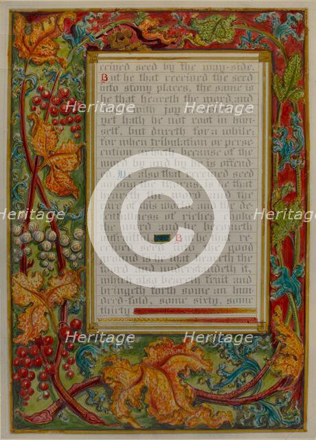 Illuminated Parable: The Sower, c. 1936. Creators: Robert Stewart, James Gross.