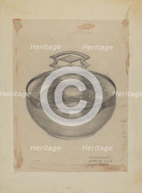 Silver Porringer, 1935/1942. Creator: Joseph Leboit.