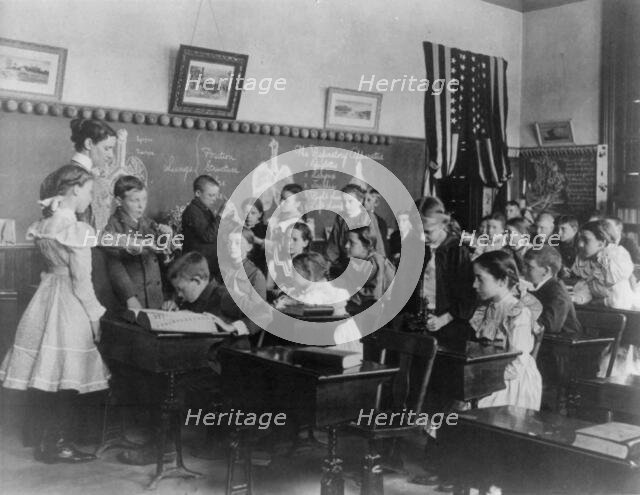 Biology class, Washington, D.C, (1899?). Creator: Frances Benjamin Johnston.