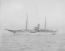 Steam yacht 'Liberty' running east. Creator: Kirk & Sons of Cowes.