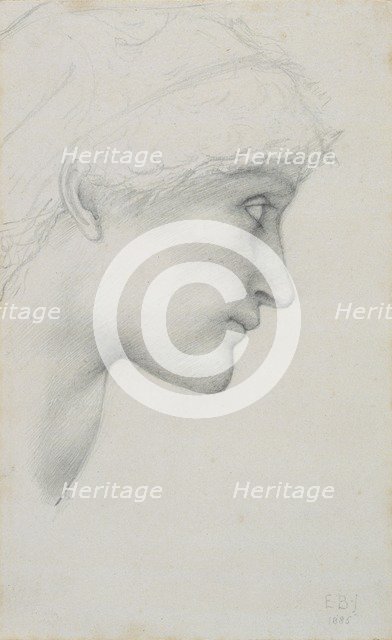 'Head', 1885. Creator: Sir Edward Coley Burne-Jones.