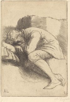 Sleeper (Un dormeur). Creator: Alphonse Legros.